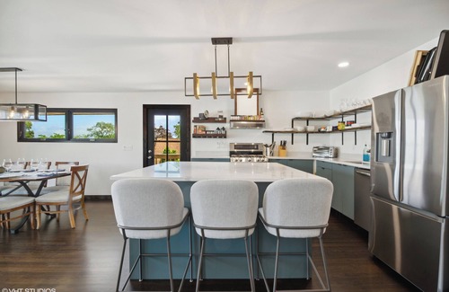 Miller Beach House | Lakeview Retreat—Modern 4BR Steps to Beach, Chefs Kitchen, Fire Pit, Terraces!