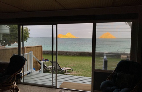 Lanikai House | Lanikai Ocean Front Duplex Bungalow Private ocean steps. Contact for rates/avail