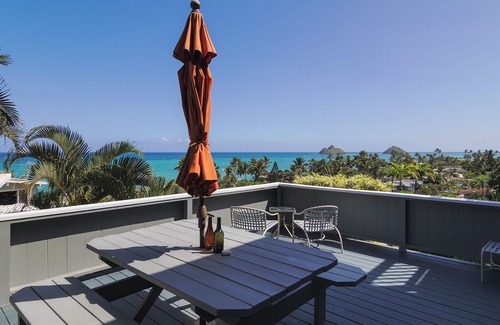 Lanikai Apartment | Lanikai Studio with Stunning Ocean View looking out at the Mokulua Islands