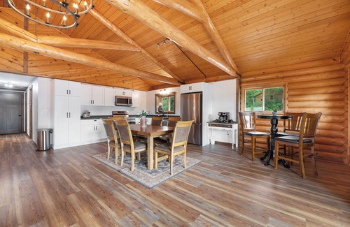 Whitewood Cabin | Large Log Home Overlooking Creek!