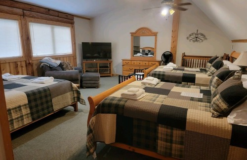 Arkdale Cabin | Log Cabin w/indoor pool on Lake, 30 Min from Wis Dells! 8 min. from Sand Valley