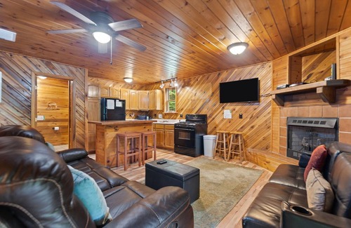 Rogers Cabin | Lovely, Quaint, Hot Tub Cabin, fiber optic Wi-Fi, on pond with fabulous view!