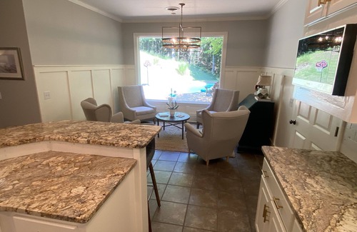 Oxford House | Lush privacy with a pool & close to everything!