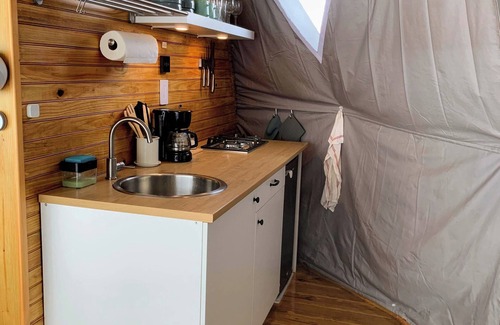 Miches Cottage | Luxurious Dome set on hillside with views to a lagoon, the ocean and mountains