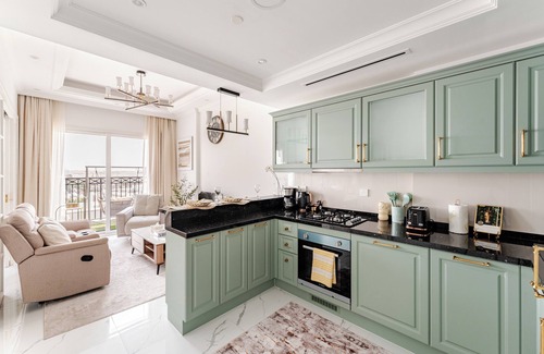 Al Barsha Apartment | Luxury 1BR Lagoon View Arjan near Miracle Garden by Green Sky Holiday Homes