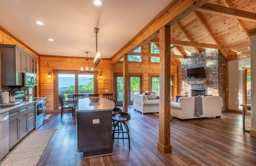 Bryson City Apartment | Luxury 3 2 5 Cabin Lake Views Theatre Gameroom