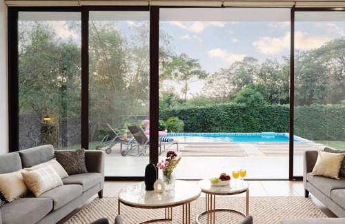 New Panvel East Villa | Luxury in Nature, Stay Grand, Elegance Blooms, Luxe Getaways, Nature Pure Luxury