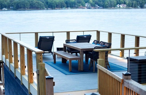 Terrell House | Luxury lakefront house with large private dock, game room, hot tub, water toys and more on Lake Norman