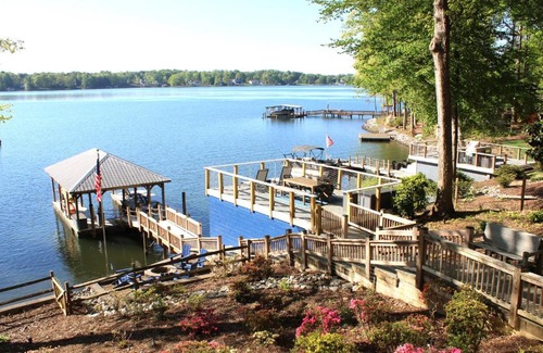 Terrell House | Luxury lakefront house with large private dock, game room, hot tub, water toys and more on Lake Norman
