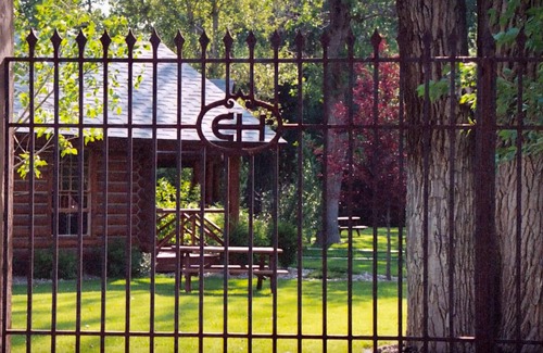 Ennis Cabin | Main House – Restored Historic Log Cabin, known as the Ennis Homestead