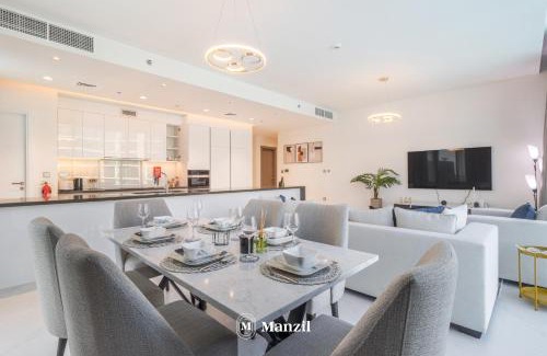 Dubai Apartment | Manzil - 3BR + Maid in District One with Burj View