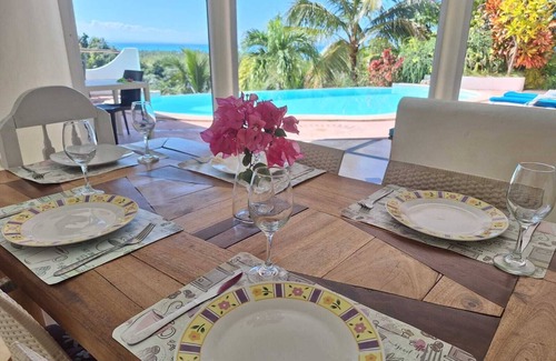 Las Terrenas Villa | Mariquita exceptional sea and lomas view - private pool - 5 mn beach