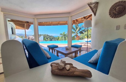 Las Terrenas Villa | Mariquita exceptional sea and lomas view - private pool - 5 mn beach