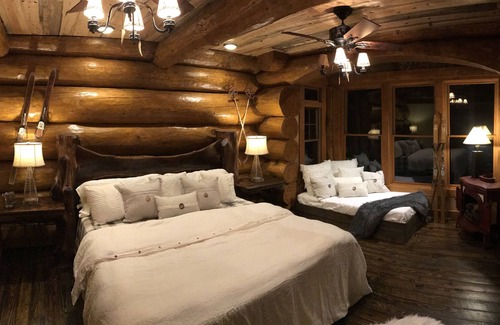 Ranger House | $Million Custom Log Home on 9 Acre Mountain Estate Overlooking 20ft Wide Stream