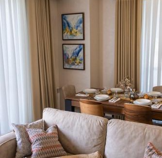 Dushanbe Apartment | Modern 1-Bedroom Retreat with 35sqm Terrace, Overlooking Rudaki Park, City Skyline and Mountain Views
