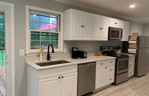 Cary House | Modern 4BR 3BA Ranch Home w Fenced-in Backyard