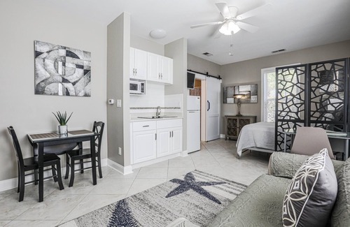 Carolina Forest Apartment | Modern Gray Studio Steps to Pool Myrtle Beach SC