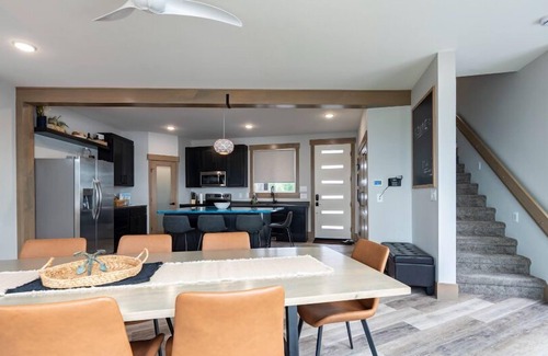 Chetek House | Modern Lakehome with Rooftop Deck and Fire Fixture on Lake Chetek