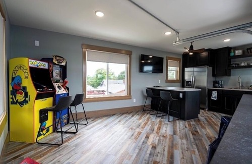 Chetek House | Modern Lakehome with Rooftop Deck and Fire Fixture on Lake Chetek