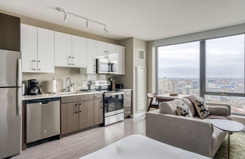 West End Apartment | Modern North Station Studio w/Gym & W/D, nr Dining, by Blueground