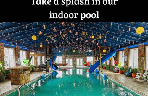 Bryant House | Mountain High Cabin with hot tub fire pit & indoor pool