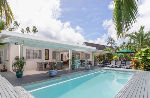 Rarotonga Villa | Natura Beach Pool Villa 2 - a 3BM pool villa on the beach at Vaimaanga Rarotonga