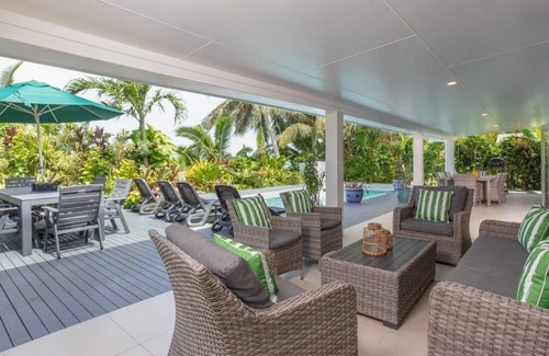 Rarotonga Villa | Natura Beach Pool Villa 2 - a 3BM pool villa on the beach at Vaimaanga Rarotonga