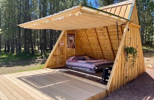 Custer Cabin | NEW! Glamping A-Frames, Stargazer 3 at Dakota Dream