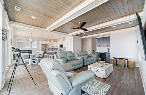 Long Beach House | New Home Ocean Front, Elevator, New Swim Spa, Outdoor Amphitheatre, Pickle Ball, Splash Pad, Publix