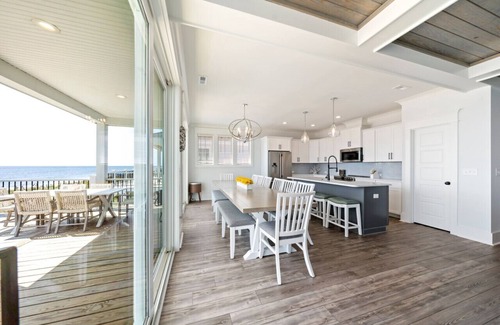 Long Beach House | New Home Ocean Front, Elevator, New Swim Spa, Outdoor Amphitheatre, Pickle Ball, Splash Pad, Publix