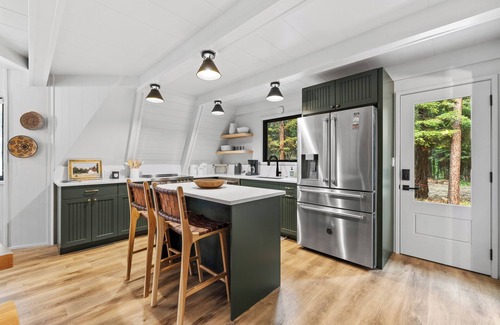 McCall House | New! River Cabin A-Frame-Remodeled A-Frame on the river, walk to town, lake & dining