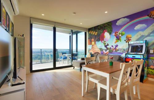 Adelaide Central Business District Apartment | Nintendo Theme-Adelaide CBD-King Bed-Gym-BBQ