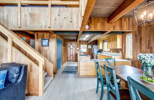 Tillicum Beach House | Ocean Front Home on Sandy Beach! Dog Friendly! Hot Tub!