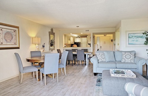 Litchfield by the Sea Condo | Oceanfront condo, direct access to beach and pool, 2 king beds, covered balcony