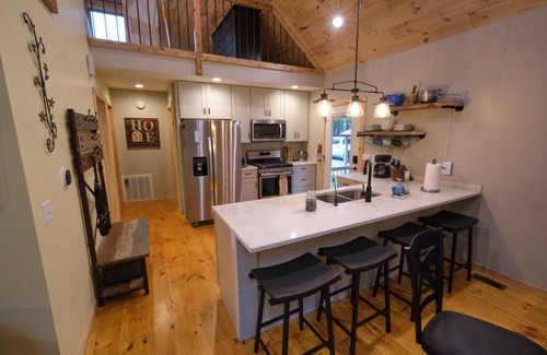 Mears House | Our Neck of the Woods, Mears. A Modern Rustic Feel that is EV-friendly.