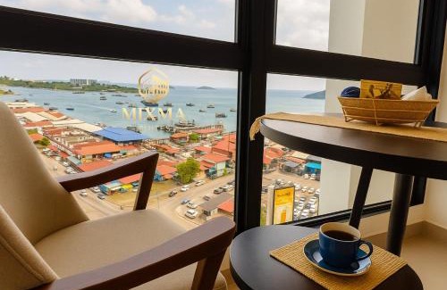 Downtown Kota Kinabalu Apartment | Panoramic Seaview KK City The Shore at Mixma Suites