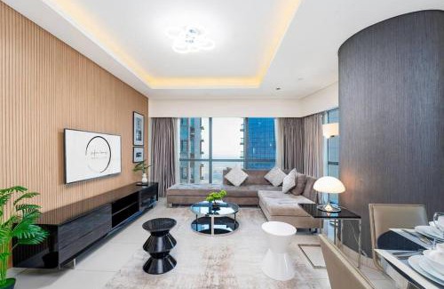 Business Bay Apartment | Paramount Hotel flat with Amazing Burj Khalifa View