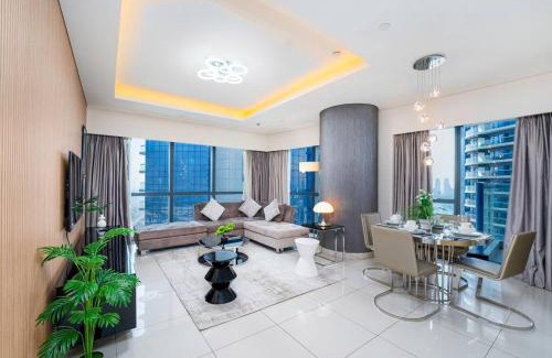 Business Bay Apartment | Paramount Hotel flat with Amazing Burj Khalifa View