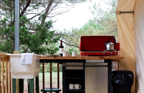 Sparta RV Rental | Peaceful, heated tent with Center Hill Lake Access