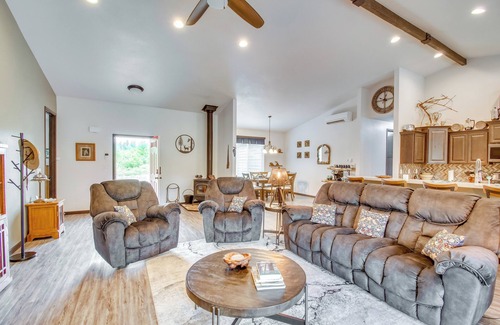 Shelton House | Peaceful Shelton Home w/Spacious Yard & Fire Pit!
