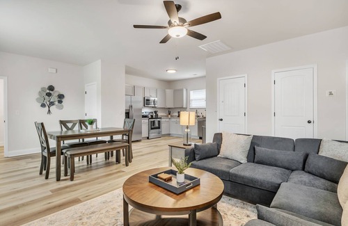 Greer House | Pet-Friendly 2BR Greer Home, King Beds & Fire Pit