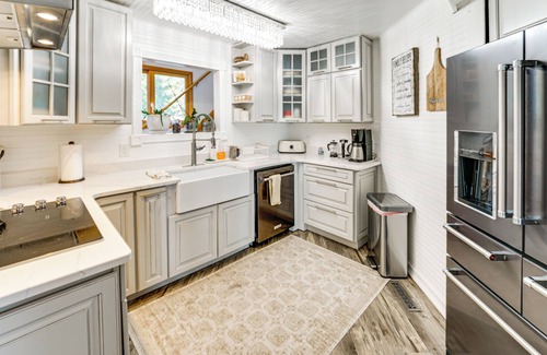 Richmondville House | Private Beach & Sauna: Lakefront Deckerville Home!