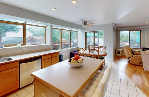 Thornton House | Private home with fenced yard, deck, fireplace, home office, & great location