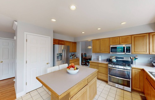 Thornton House | Private home with fenced yard, deck, fireplace, home office, & great location