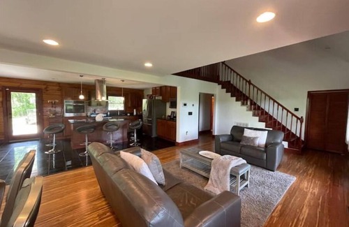 Morganton House | Private Lake Waterfront+ Dock, Sauna, Hot Tubn