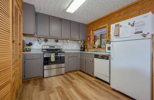 Lake Lure Cabin | Private log cabin on the lake! Beach/waterfall/dogs.