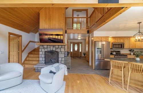 Hancock House | Private Oceanfront Home with Views: Hot tub, Fire pit, Game room, Yoga Deck