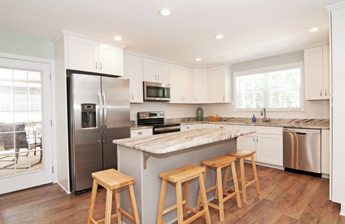 North Litchfield Beach House | Private Pool Beach House, Easy Walk to Beach, 2 Screened Porches, Dog Friendly