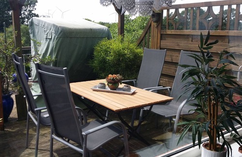 Rodemis Apartment | Pure relaxation on the large roof terrace 42 sqm - beach chair - fantastic view