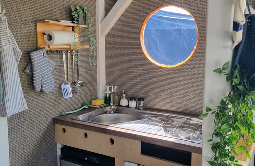 Priepert Boat Rental | Raft 'Priepert 2' at the Mecklenburg Lake District with Covered Terrace